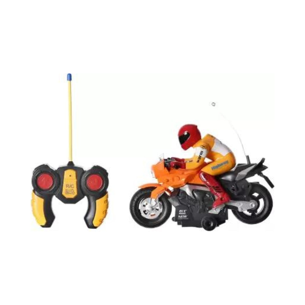 NHR RC Bike, Rechargeable Remote Controlled Toy Sports Motorcycle (Yellow)